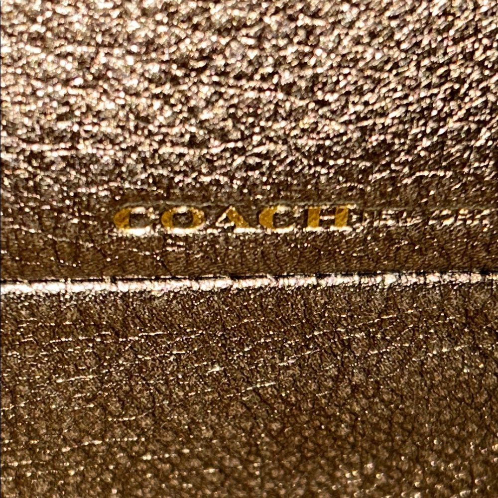 Coach Borough Leather Satchel in Metallic Bronze - Picture 7 of 12